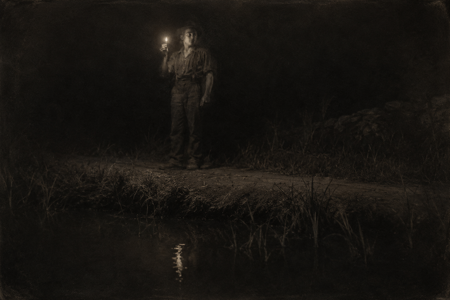 The match on the dark road