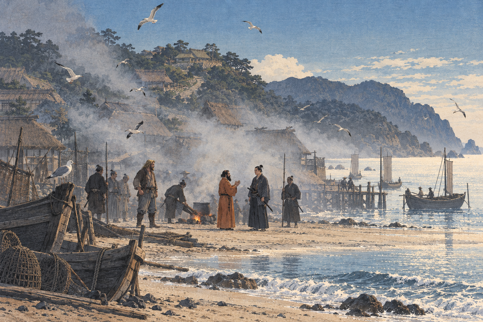 Smoke across the sand