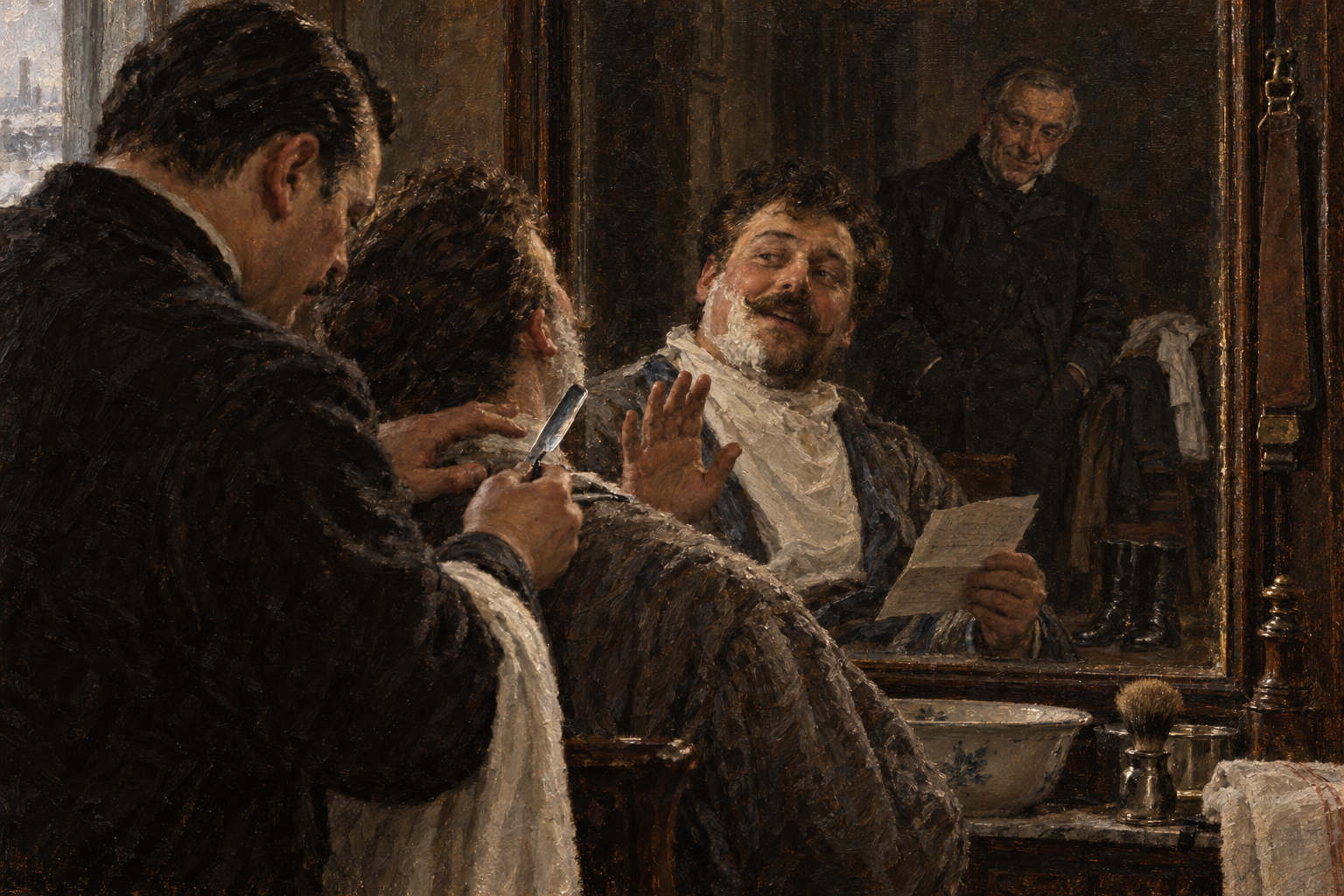 The telegram, read in the looking-glass