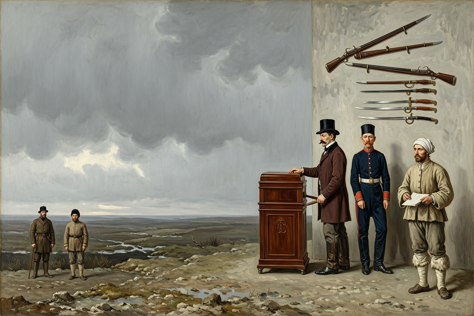 The study and the barrel-organ