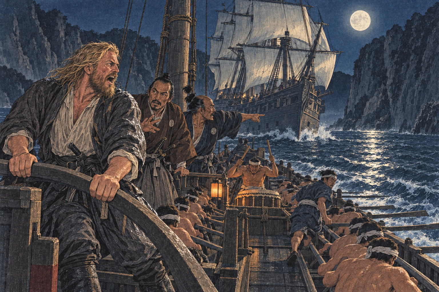 Isogi, the frigate bearing down