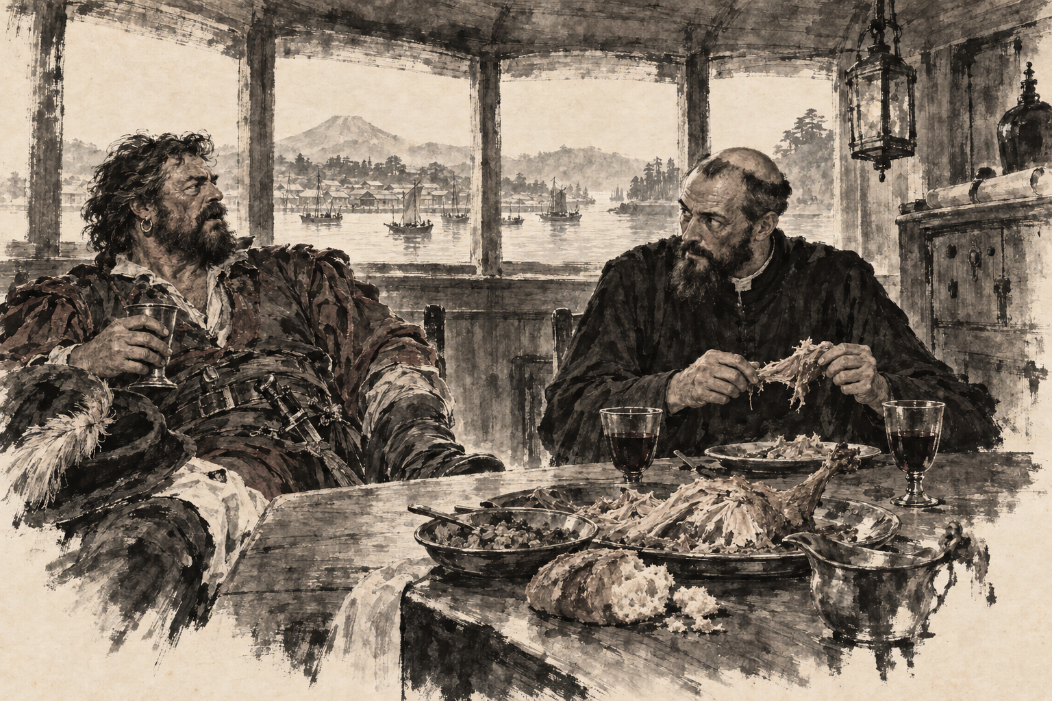 Capon in the stern cabin