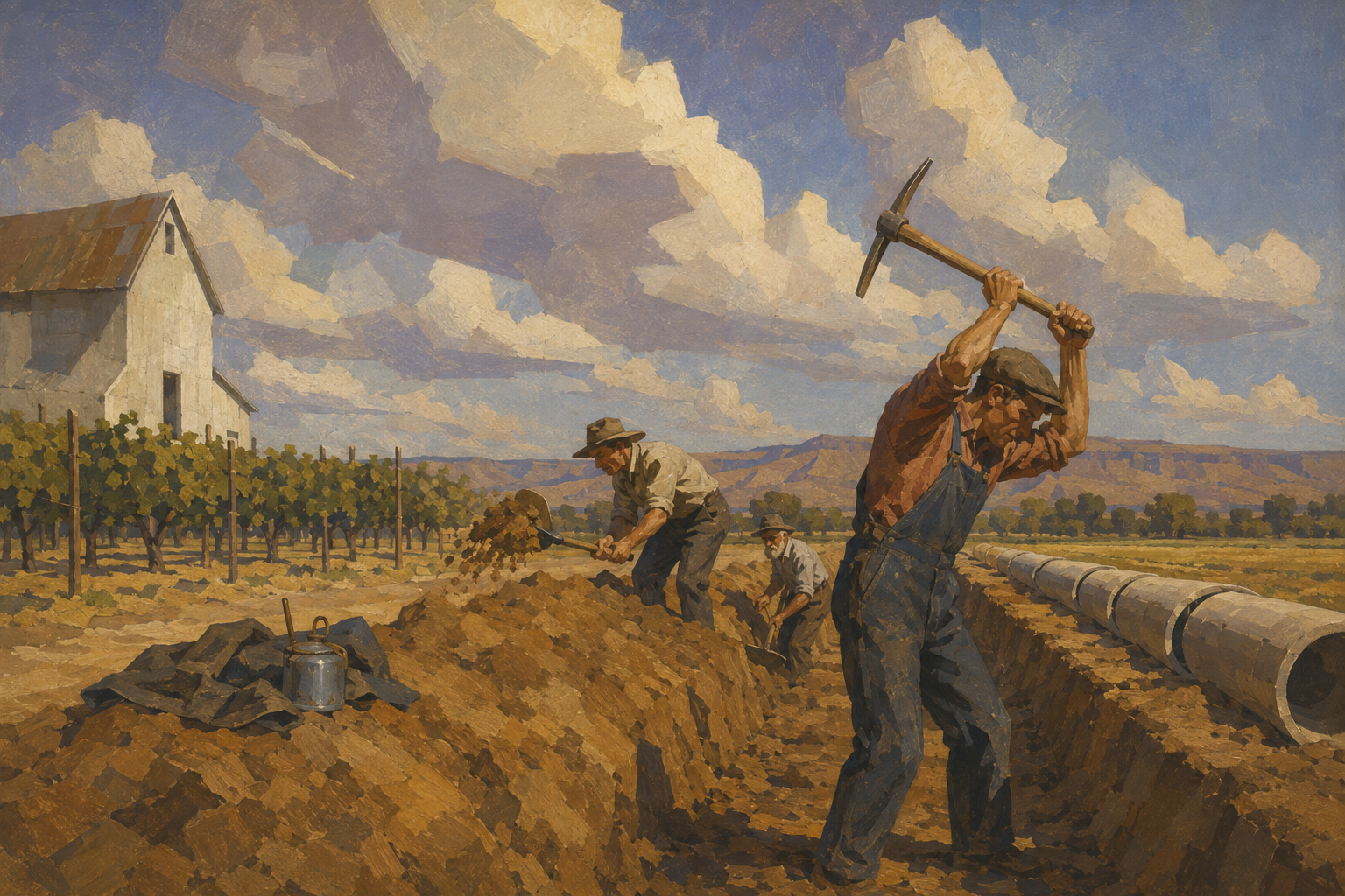 The pipe ditch
