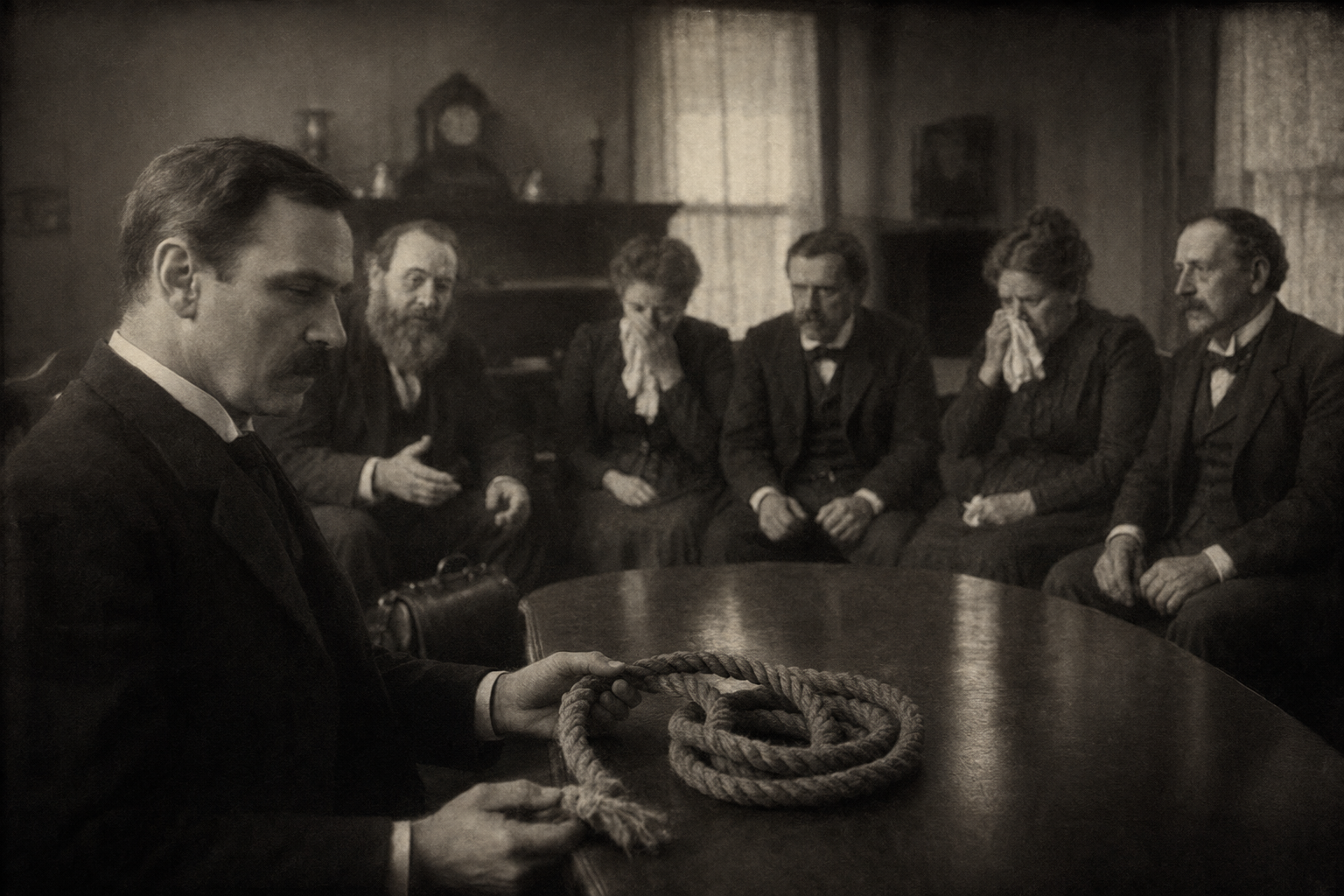 The rope on the table
