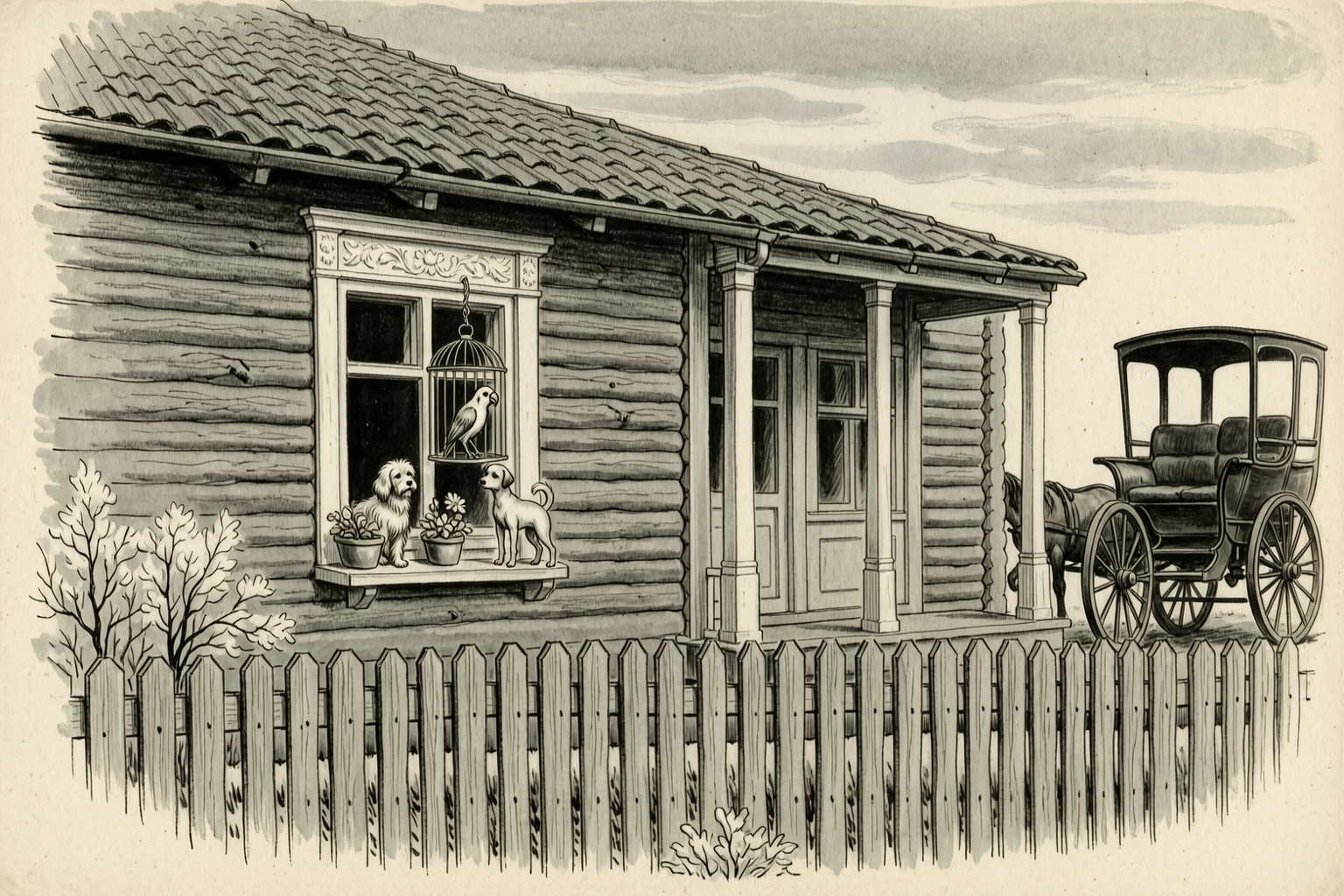 The Window With The Parrot