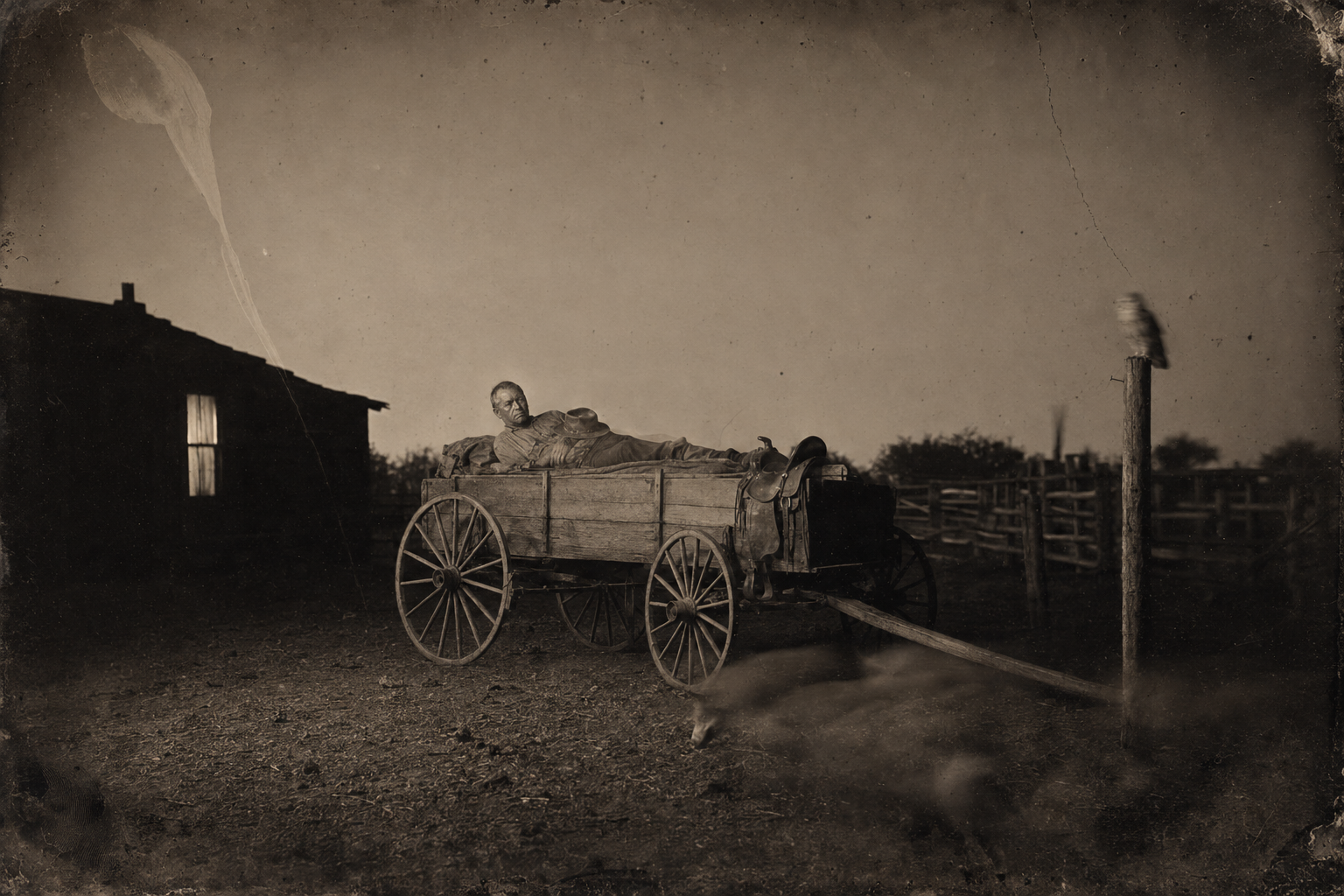 Call sleeps in a wagon in the Raineys' yard, kept awake by the pigs and a barn owl that will not stop calling.