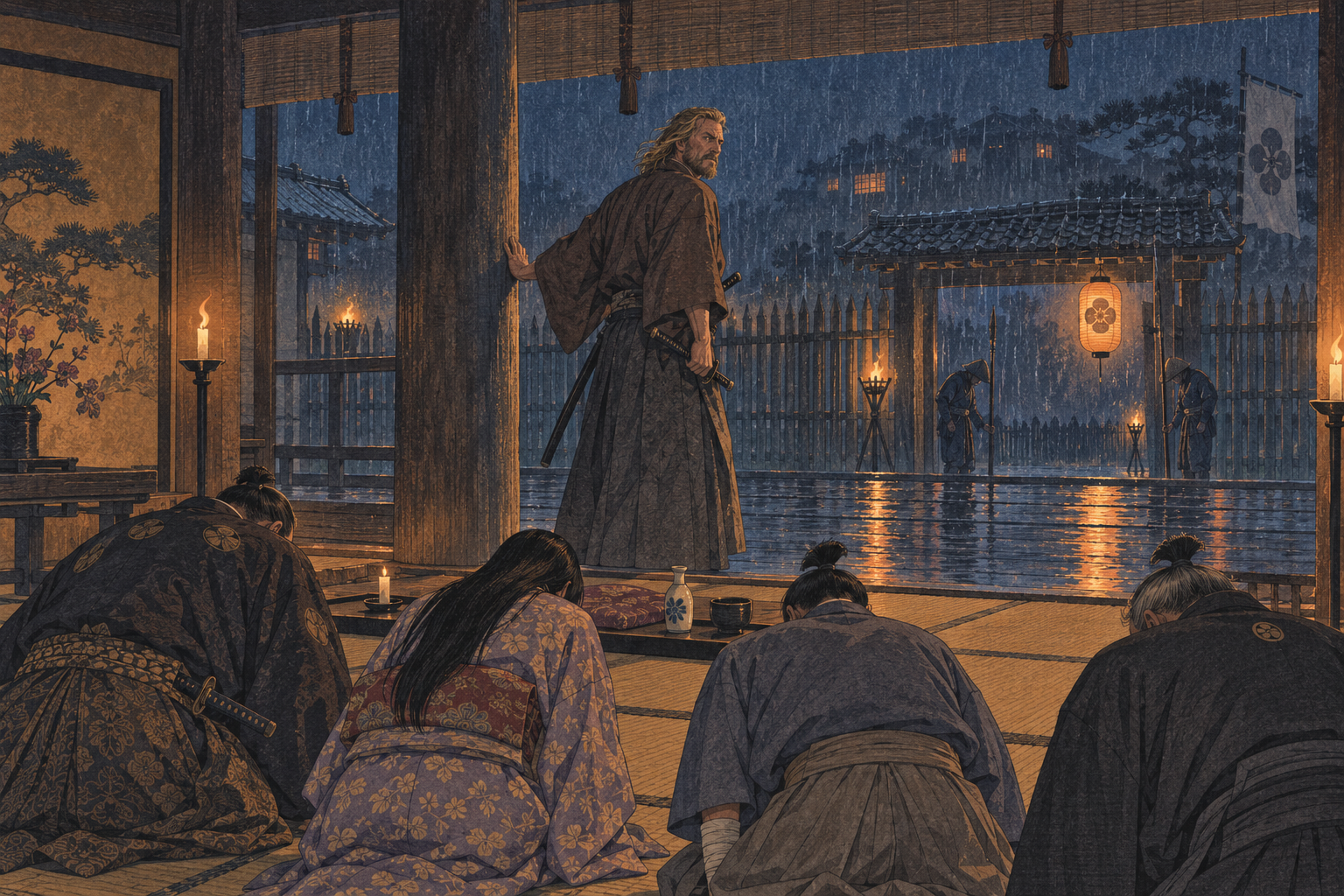 Walking out alone into the rain