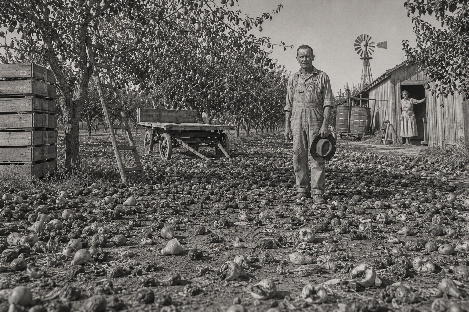The crop on the ground