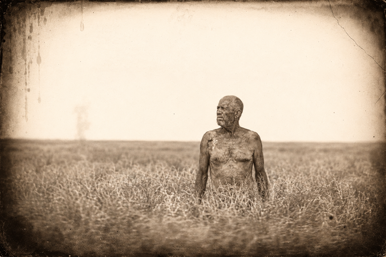 On the third day south, naked, barefoot and starving, Pea Eye stumbles on across the empty plain believing Deets is walking ahead of him, guiding him in.
