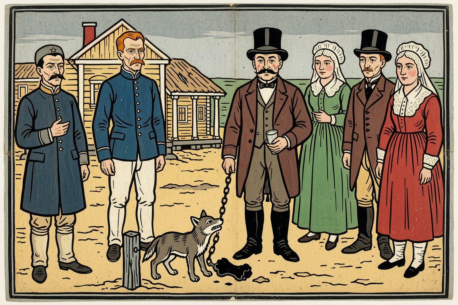The stable and the wolf cub