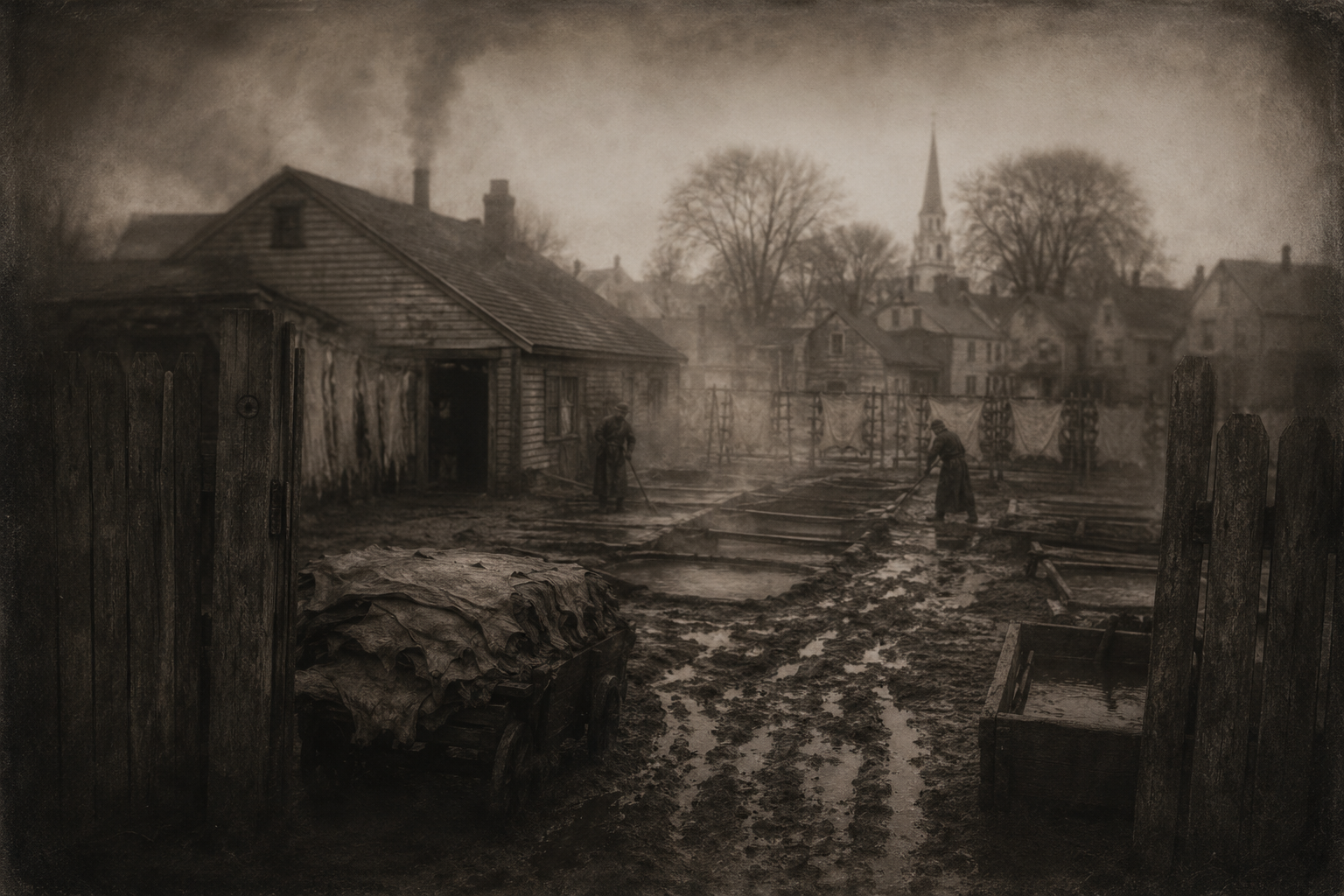 The tannery on the edge of town