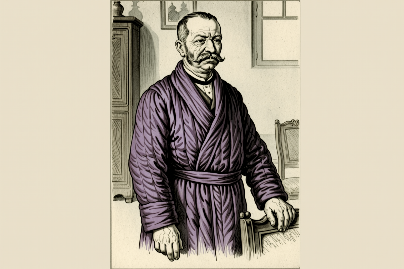 General Betrishchev In Purple Satin