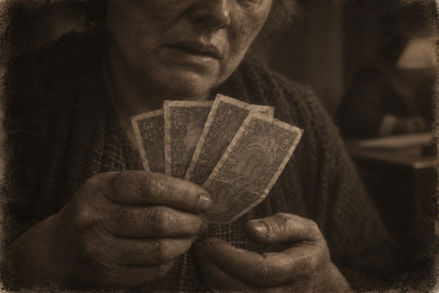 Fanned like a poker hand