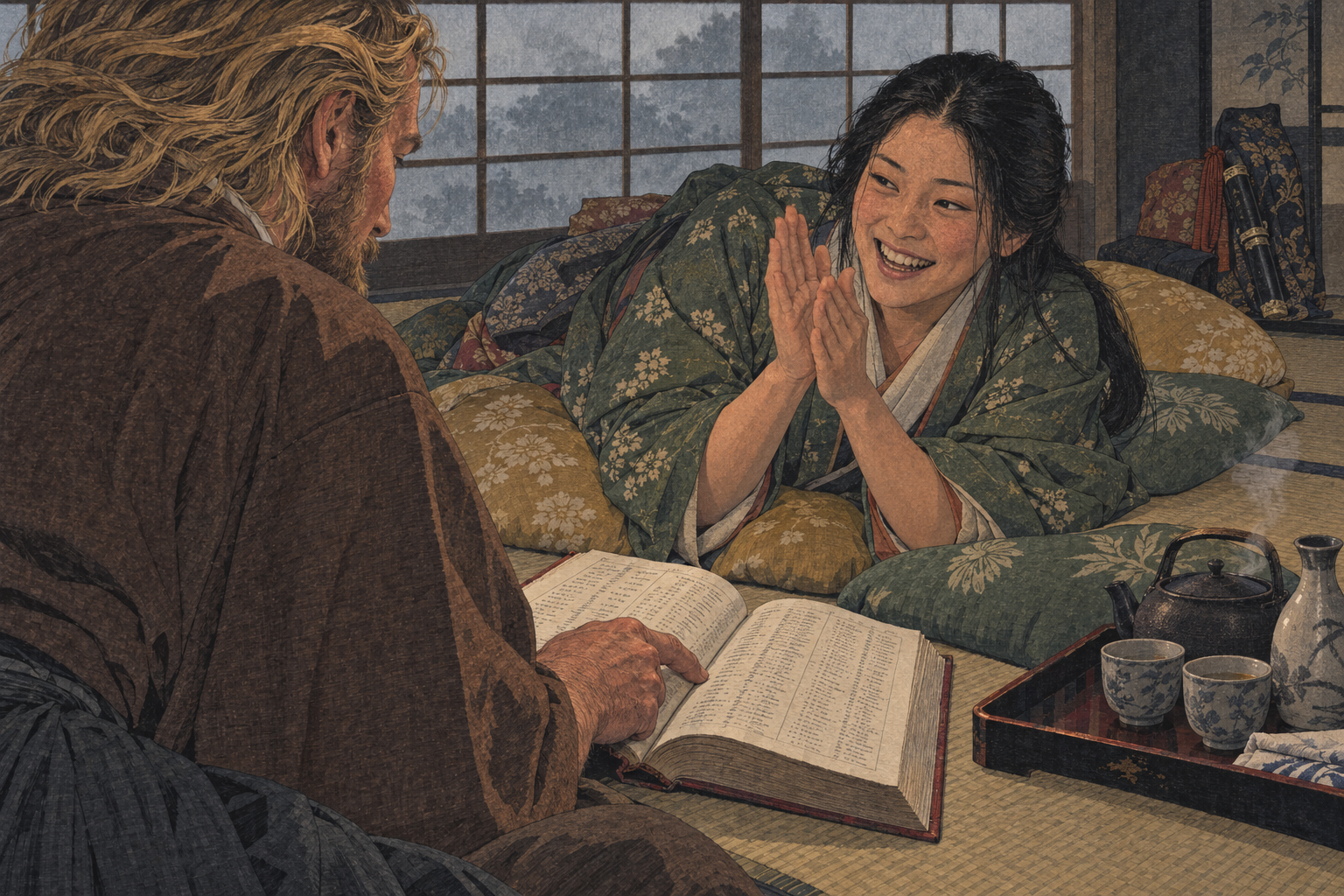 The word book between them