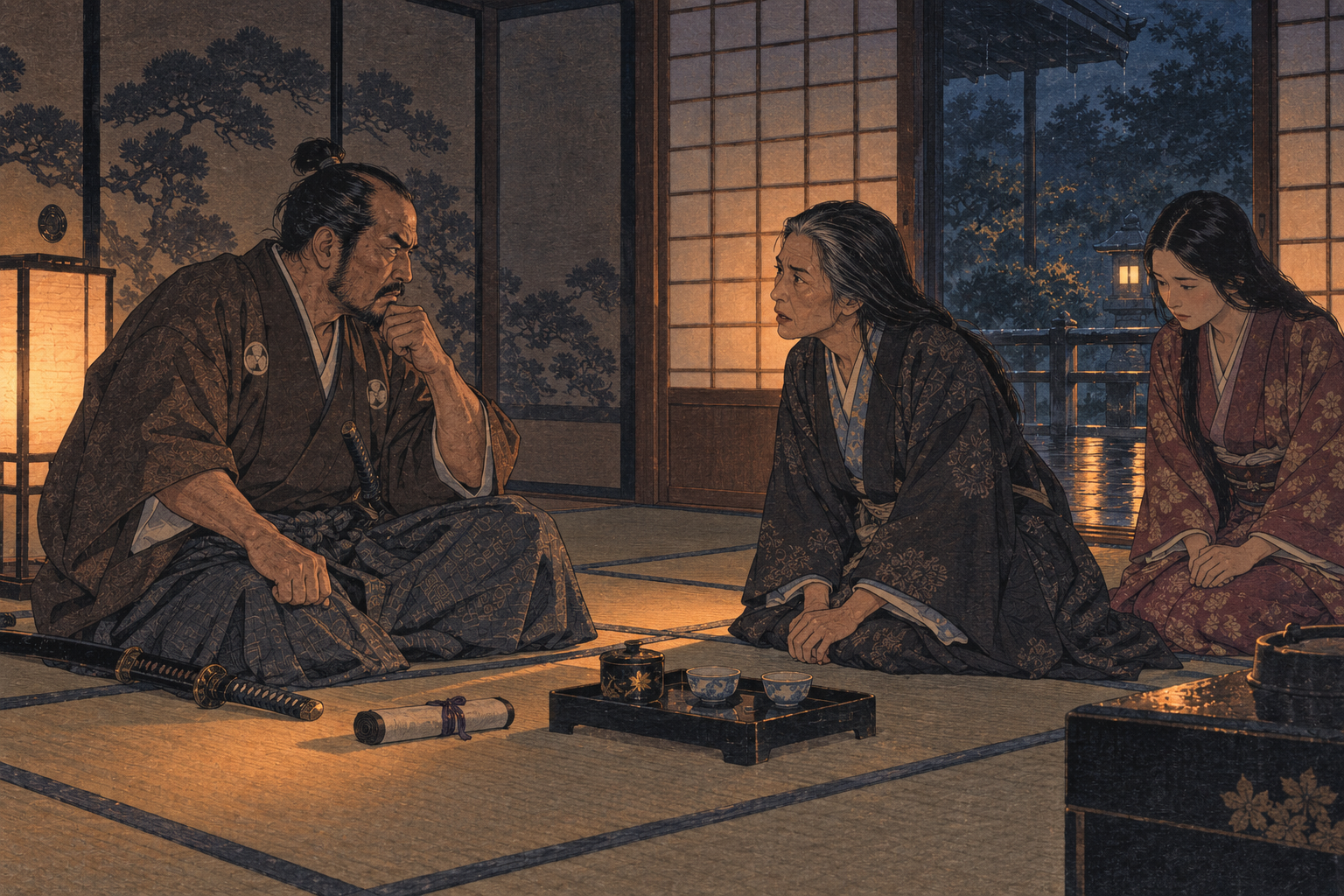 Yuriko counsels against leaving Yedo