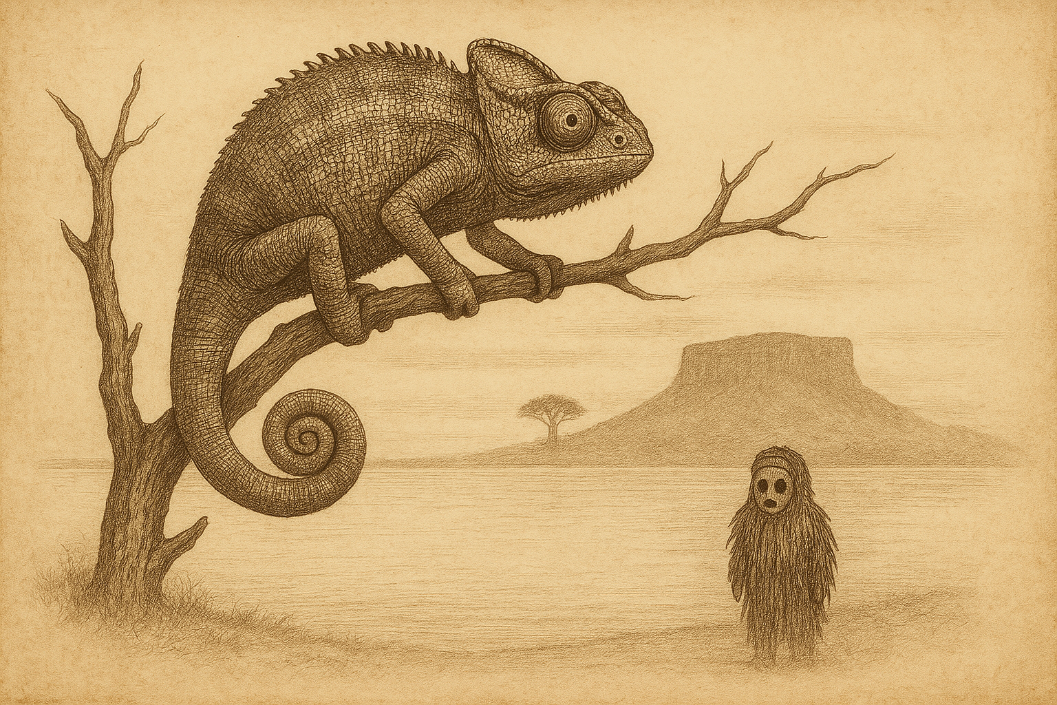 The Chameleon Sees What It Cannot Say — Of Chameleons and Gods