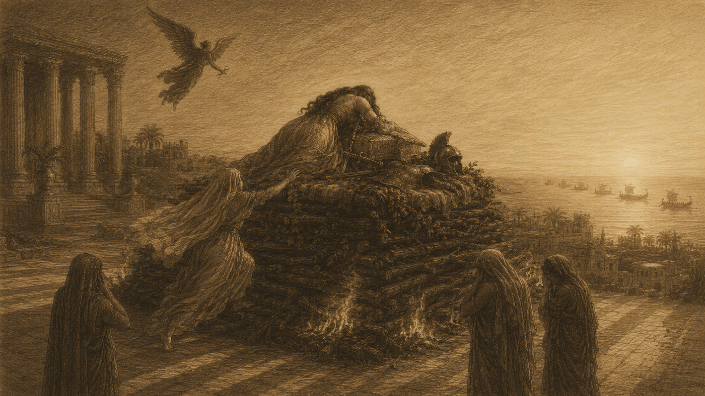 Pen-and-ink: The Tragedy of Dido