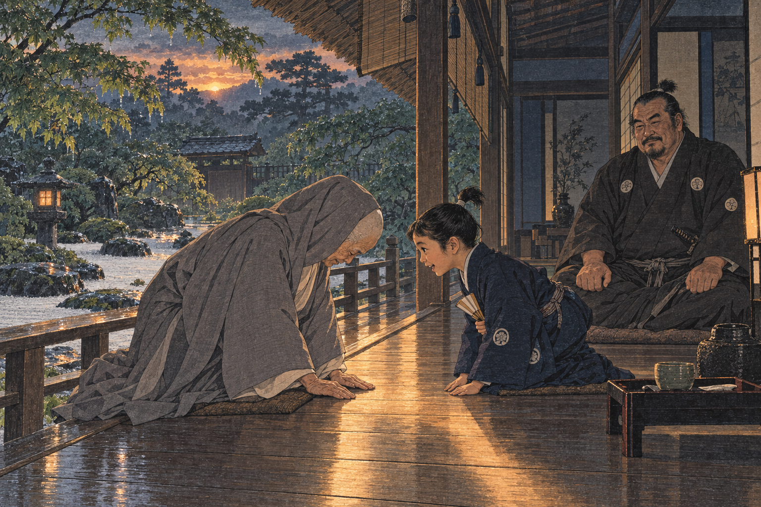 The nun bows to the Kwampaku