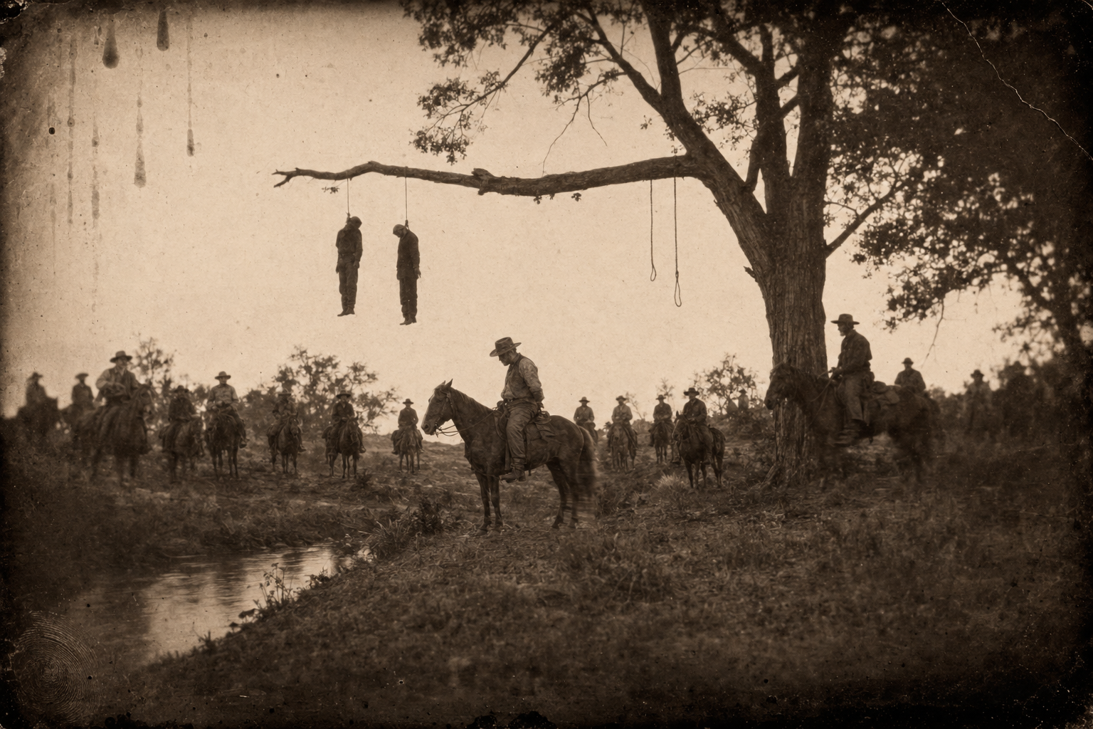 Under the limb at dusk, the two Suggs brothers gone before him, Jake wills his pacing horse to Newt, says adios, and touches the spurs himself.