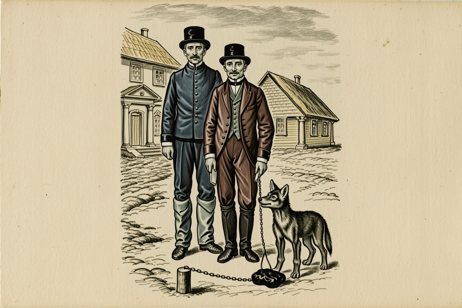The stable and the wolf cub