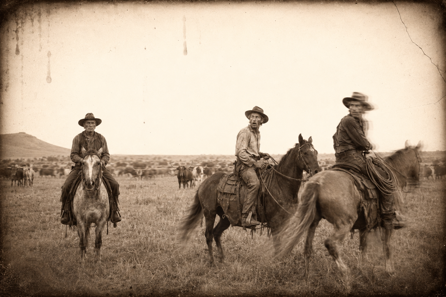 Dish and Needle, loping out to report the Indians they have seen, stop as if frozen when Call tells them flatly that Gus is dead.