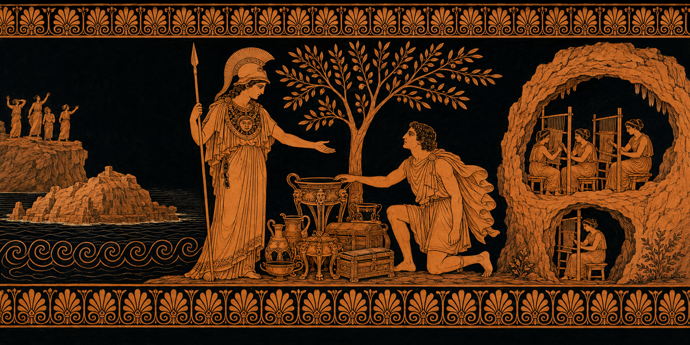 Odyssey, Book 13 — The Return to Ithaca; Athena's Disguise