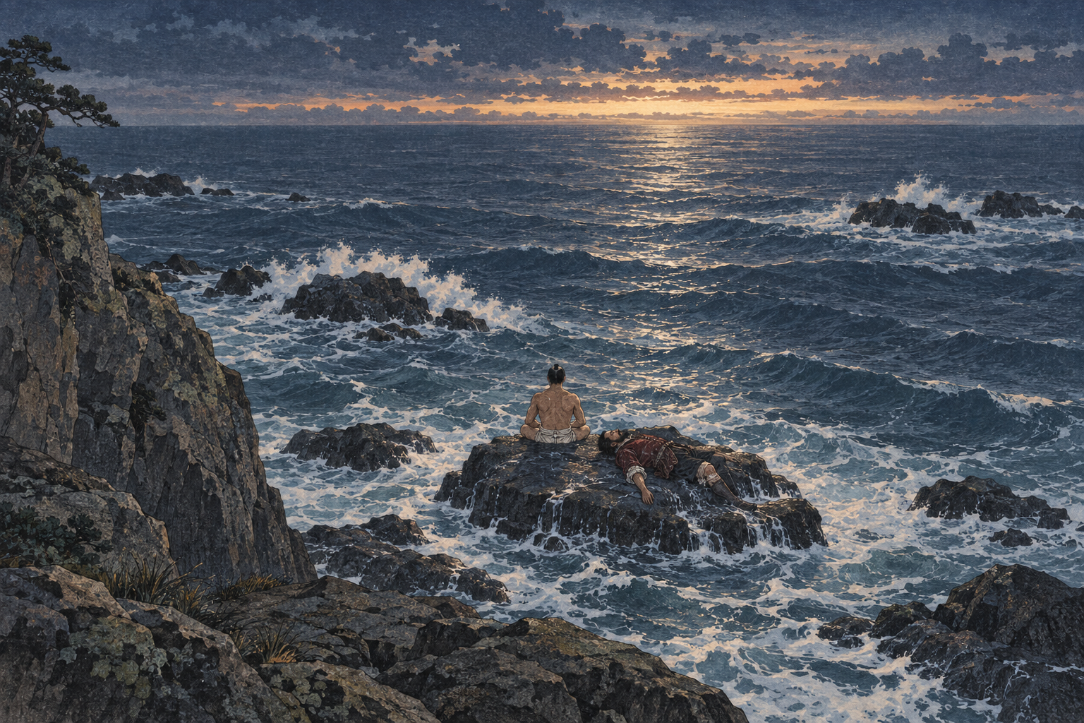 The death poem on the rock