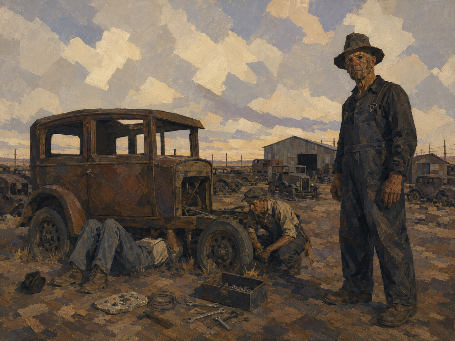 The wrecking yard and the one-eyed man