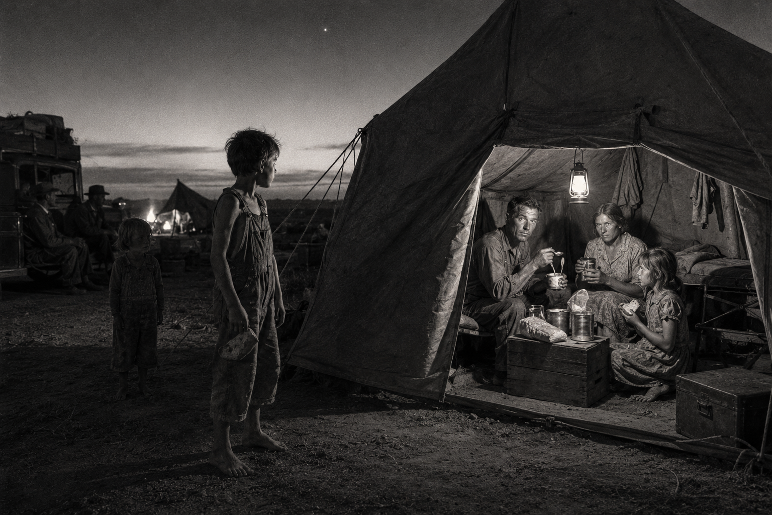 They ate secretly, in their tents