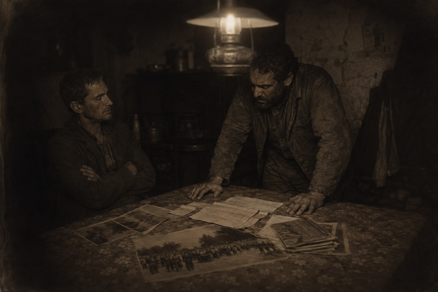 The discharge papers on the table