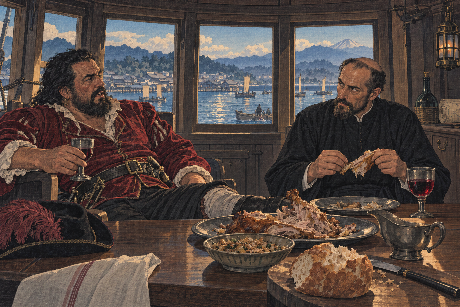 Capon in the stern cabin