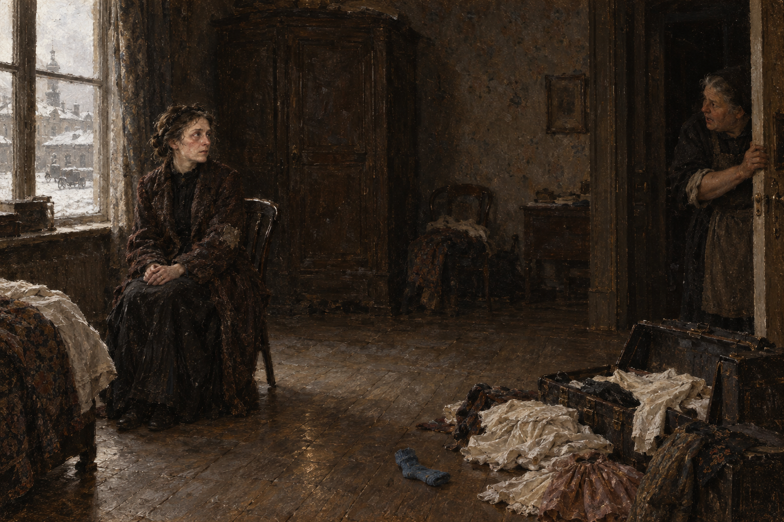 The bedroom after the carriage has gone