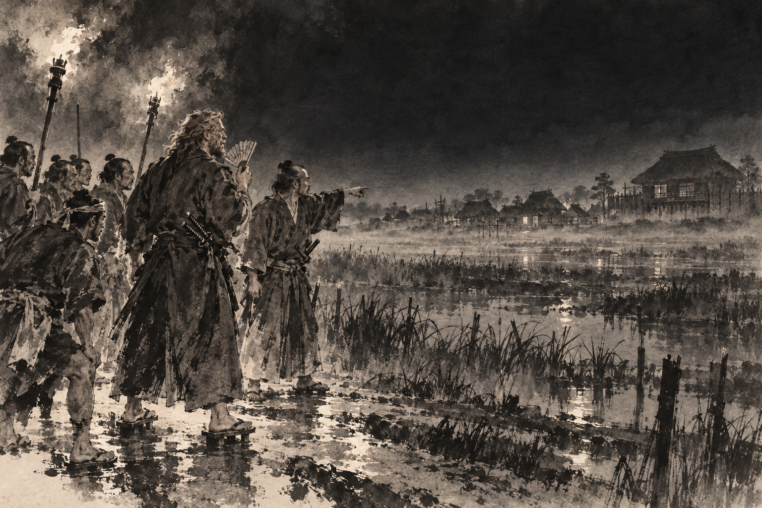 The marsh road to the barbarians' house