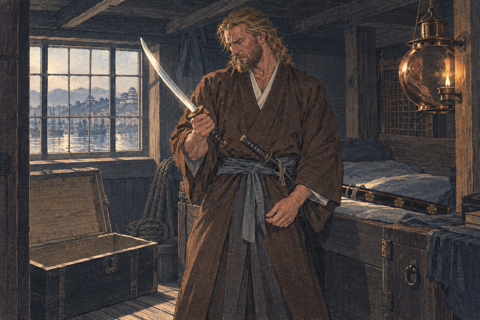 Oil Seller in the empty cabin