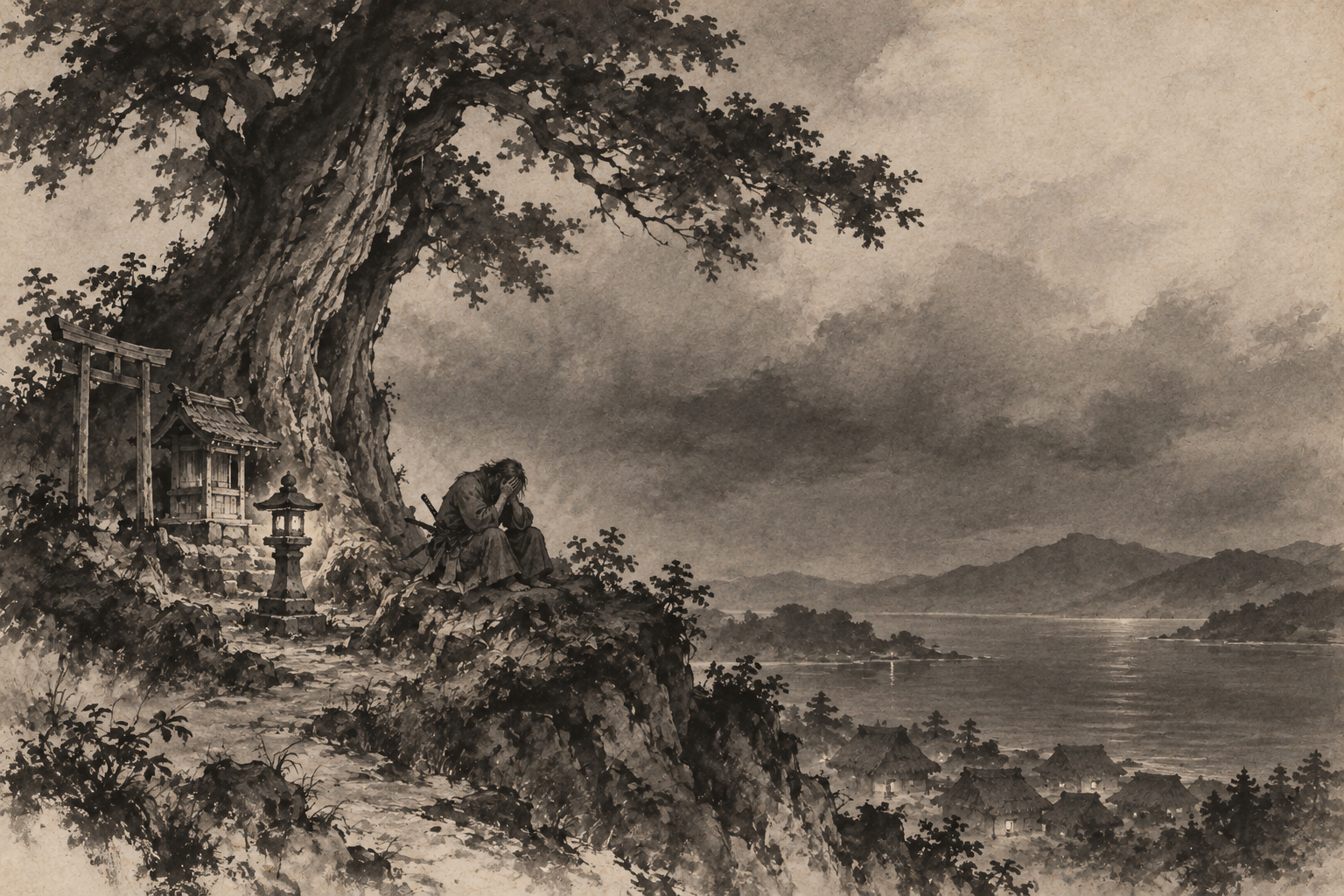 Weeping beneath the cypress