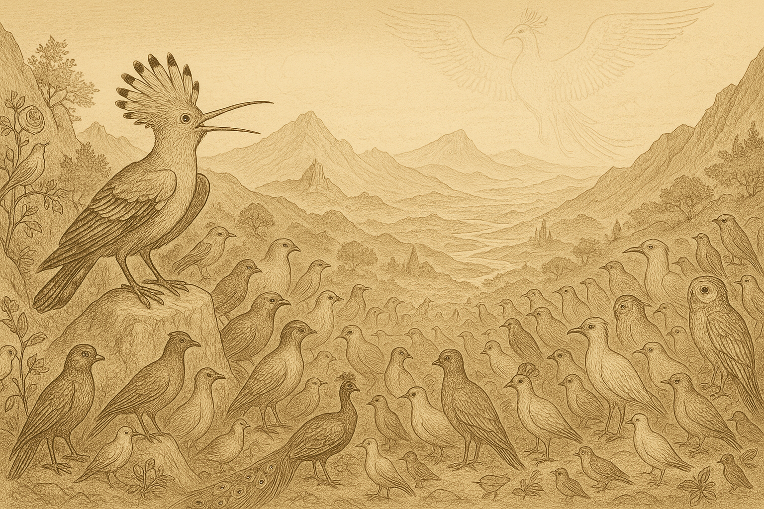 The Punchline Written into the Language Itself — The Conference of the Birds