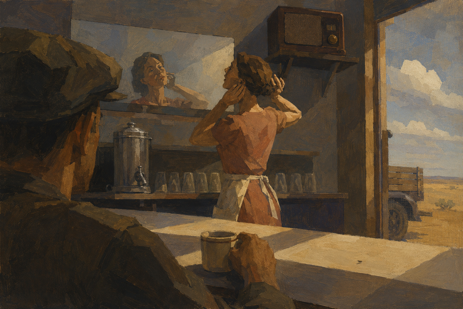 The waitress and the lump under her ear