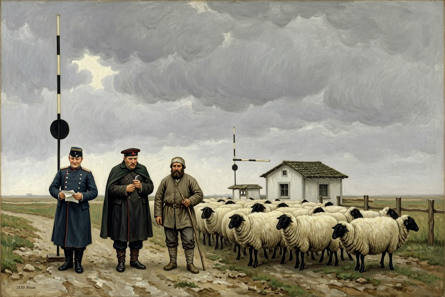 The sheep in their double fleeces