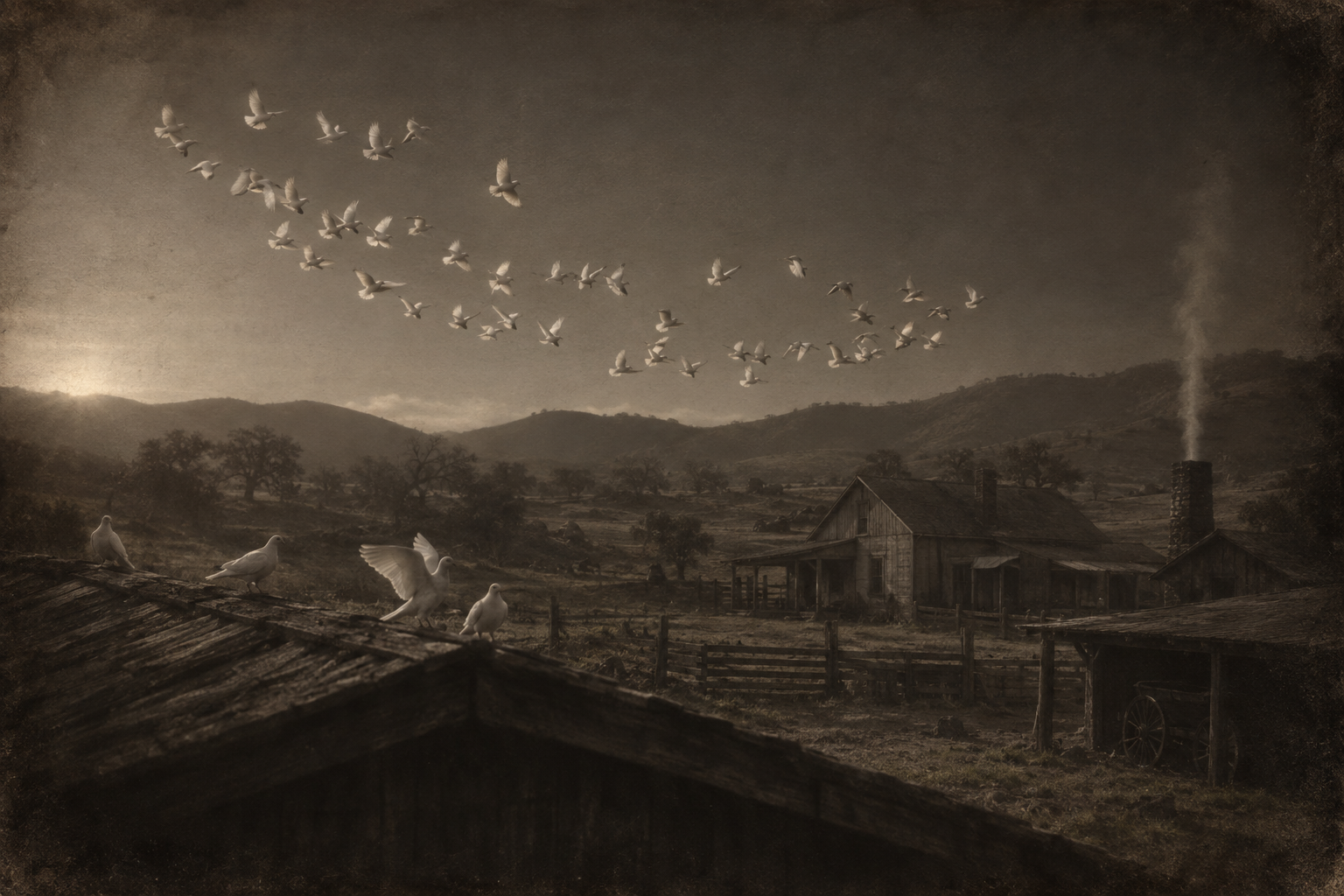 White pigeons