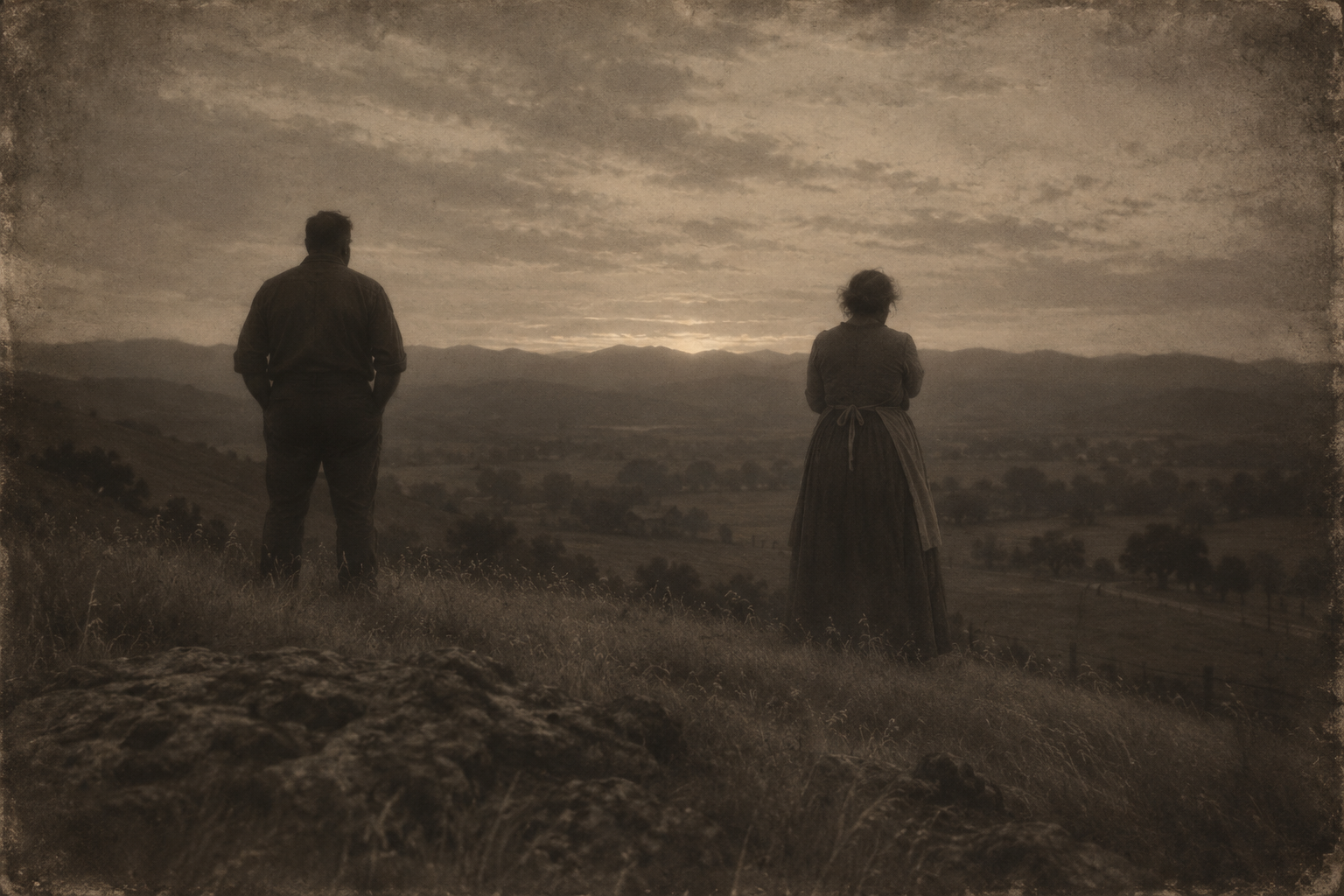 The afterglow on the western mountains