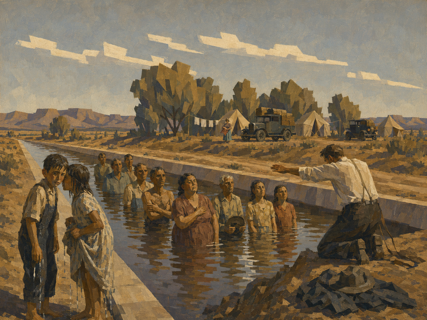 Baptism in the irrigation ditch