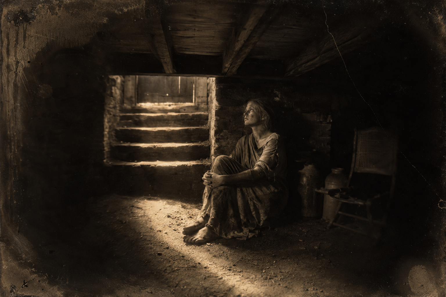 Two days in the cellar, and no food brought down.