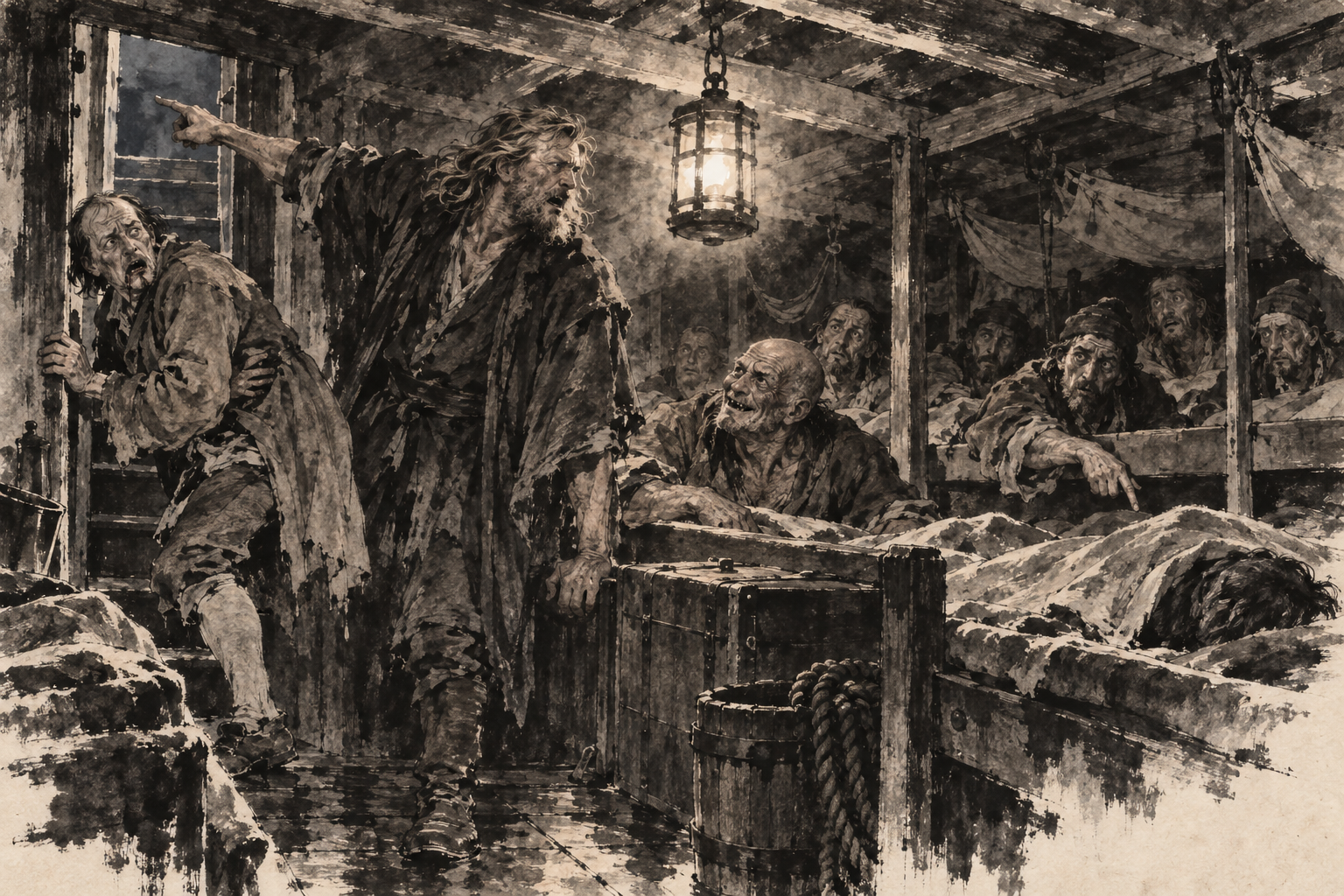 The fo'c'sle by lamplight