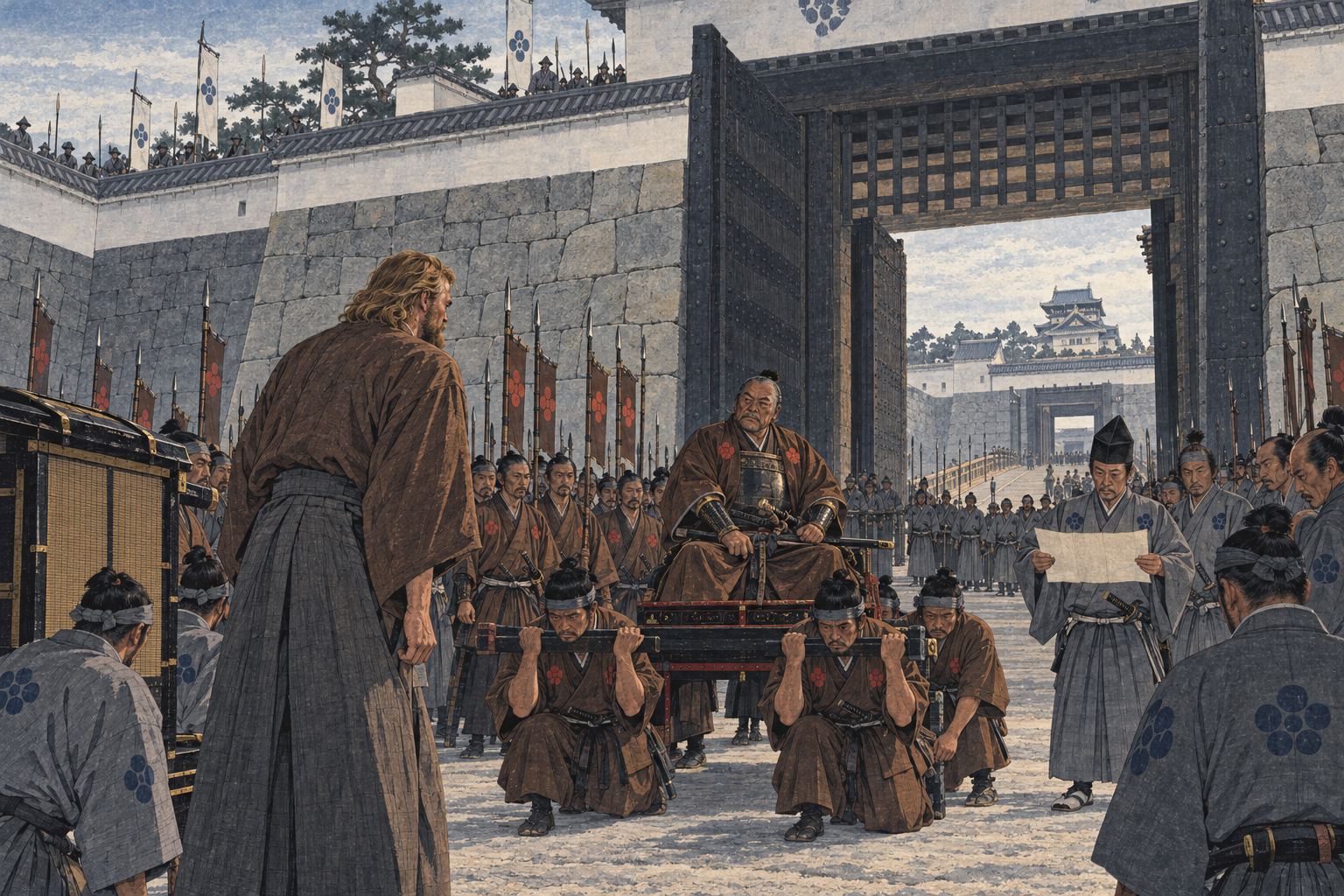 Hiro-matsu at the castle gate
