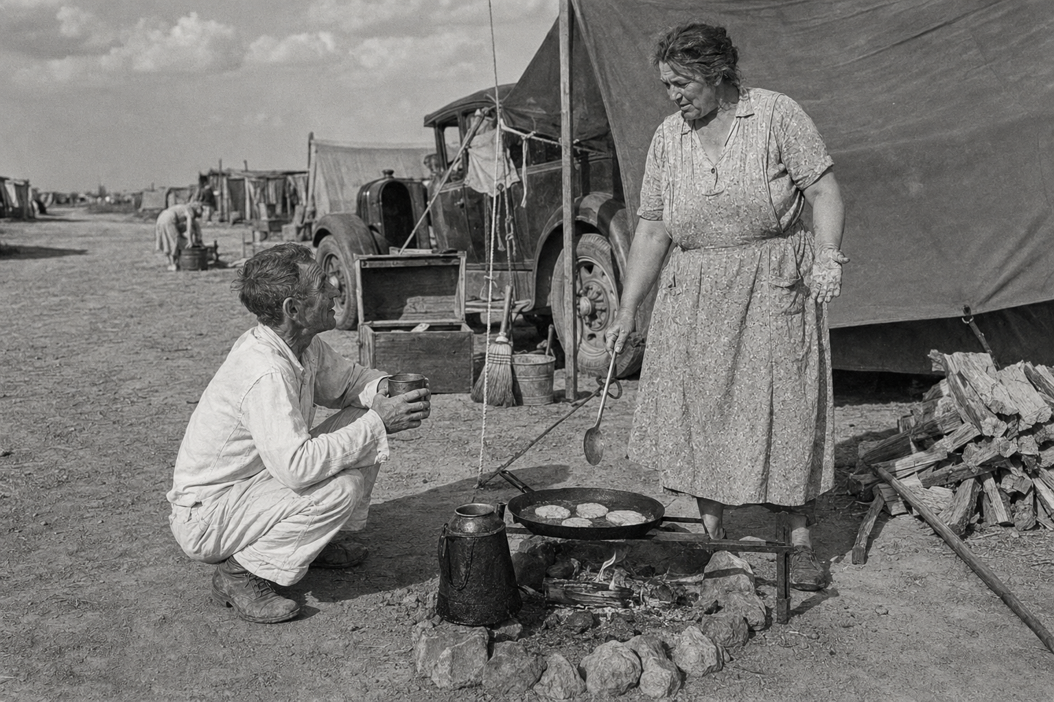 Coffee with the camp manager