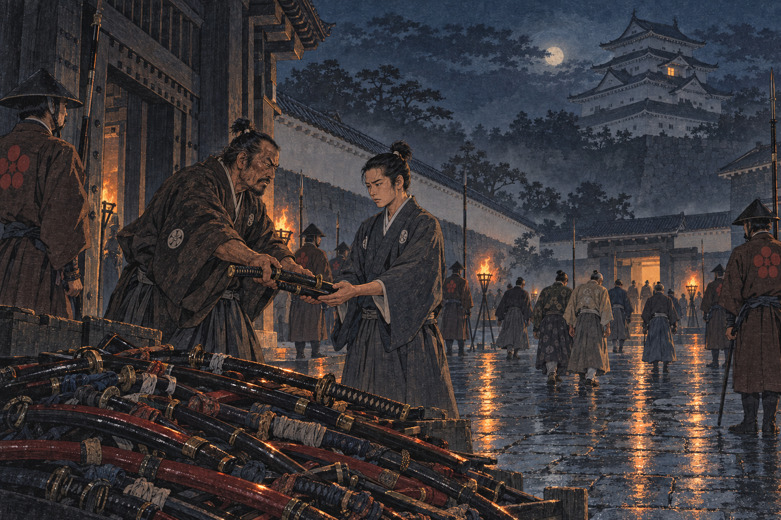 Swords surrendered at the gate