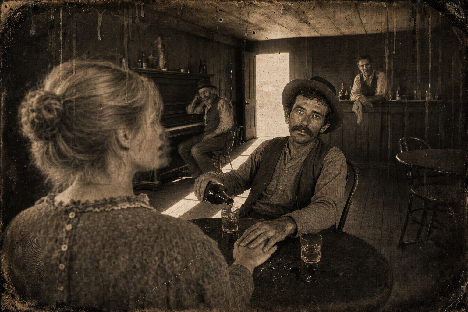 The long afternoon in which Lorena lays aside her caution and tells Jake her whole story, while Lippy and Xavier listen from across the room in astonished silence.