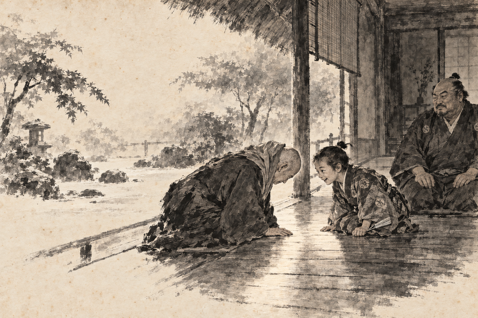 The nun bows to the Kwampaku