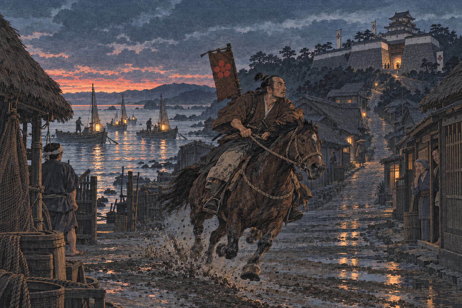 The courier from Mishima at dawn