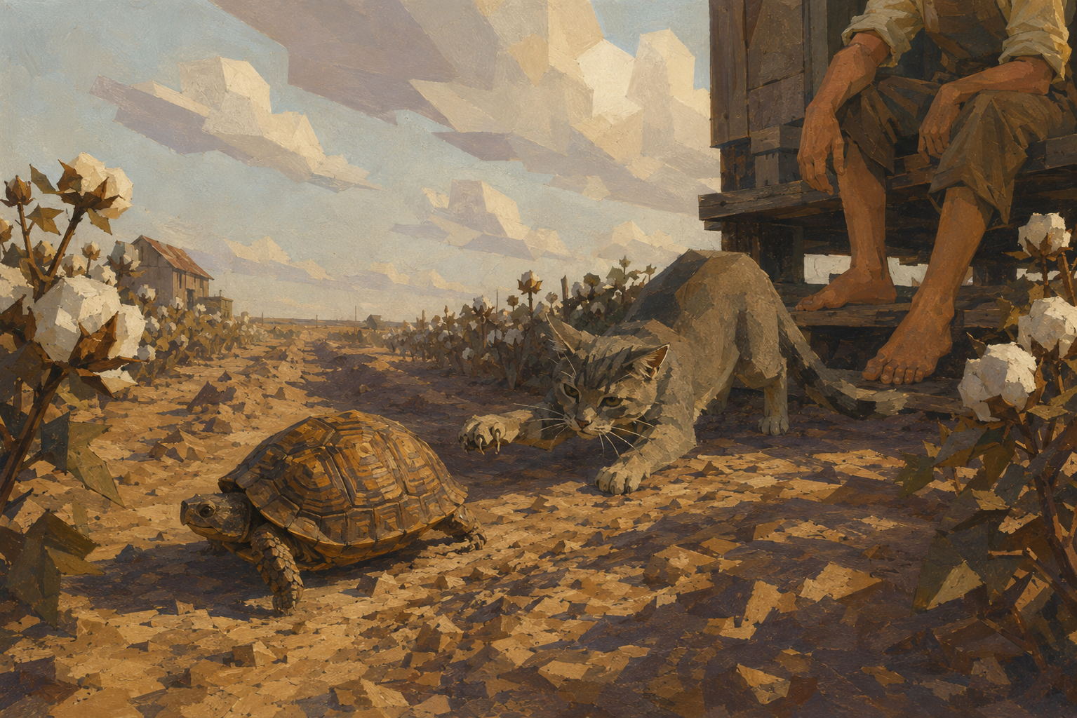 The turtle goes on southwest